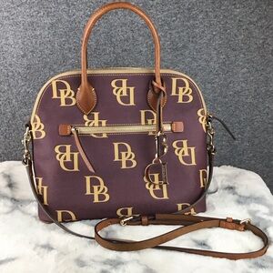 Dooney & Bourke Burgundy Monogram large Domed Satchel